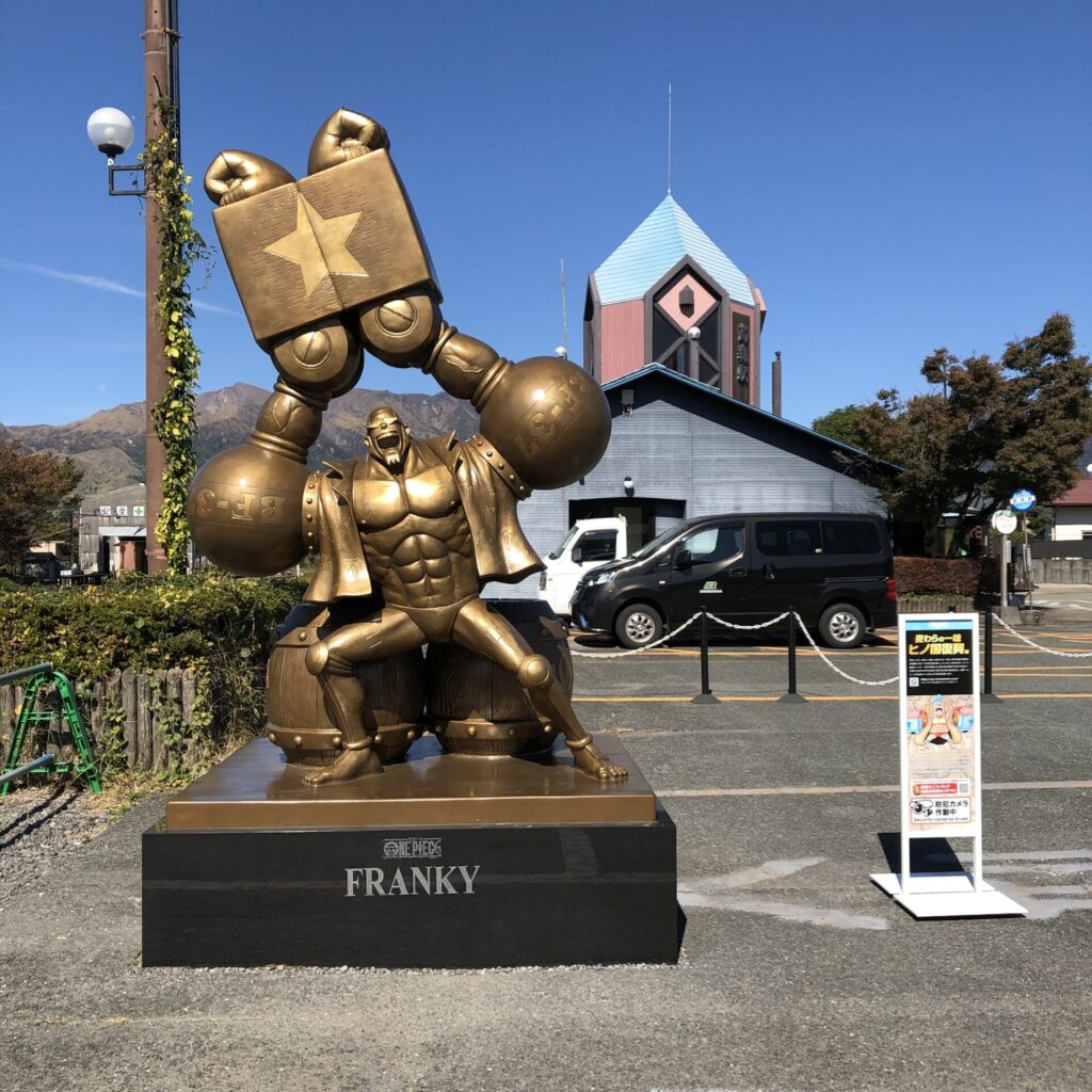 ONE PIECE 熊本復興プロジェクト【フランキー像】の設置場所とミニ 